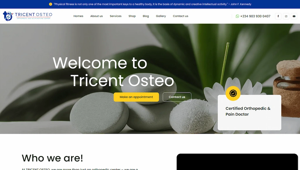 Cooperate Website & Hospital Management System